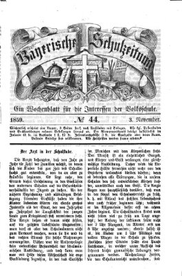 Bayerische Schulzeitung Donnerstag 3. November 1859