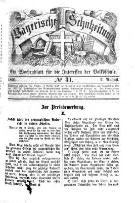 Bayerische Schulzeitung Donnerstag 2. August 1860