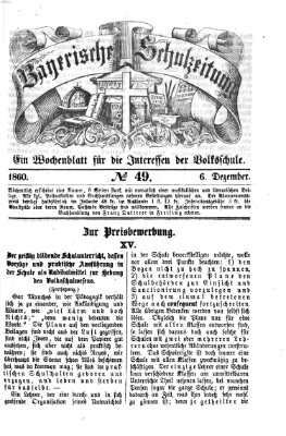 Bayerische Schulzeitung Donnerstag 6. Dezember 1860