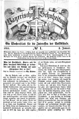 Bayerische Schulzeitung Donnerstag 3. Januar 1861