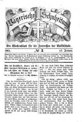 Bayerische Schulzeitung Donnerstag 17. Januar 1861