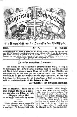 Bayerische Schulzeitung Donnerstag 31. Januar 1861