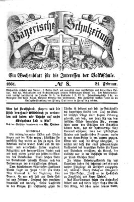 Bayerische Schulzeitung Donnerstag 21. Februar 1861