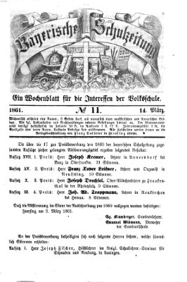 Bayerische Schulzeitung Donnerstag 14. März 1861