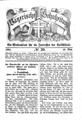 Bayerische Schulzeitung Donnerstag 16. Mai 1861