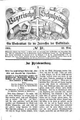 Bayerische Schulzeitung Donnerstag 23. Mai 1861