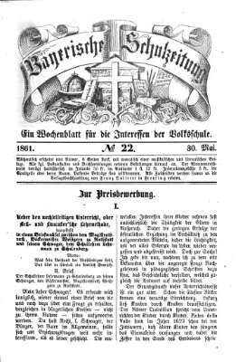 Bayerische Schulzeitung Donnerstag 30. Mai 1861