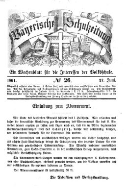 Bayerische Schulzeitung Donnerstag 27. Juni 1861