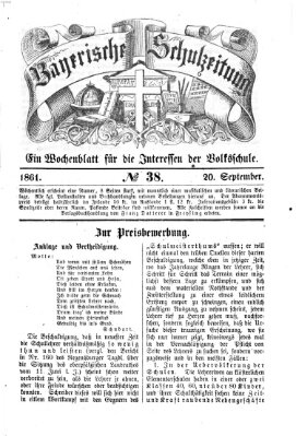 Bayerische Schulzeitung Freitag 20. September 1861