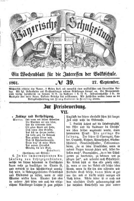 Bayerische Schulzeitung Freitag 27. September 1861