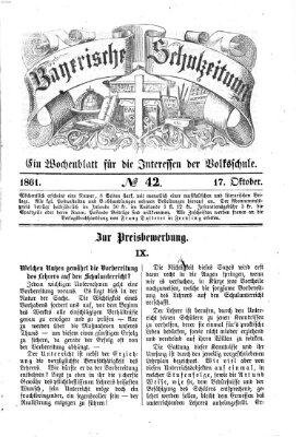 Bayerische Schulzeitung Donnerstag 17. Oktober 1861