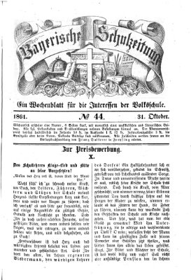 Bayerische Schulzeitung Donnerstag 31. Oktober 1861