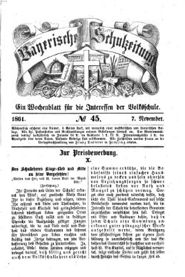 Bayerische Schulzeitung Donnerstag 7. November 1861