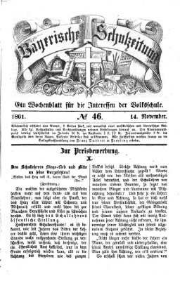 Bayerische Schulzeitung Donnerstag 14. November 1861