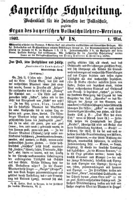 Bayerische Schulzeitung Donnerstag 1. Mai 1862