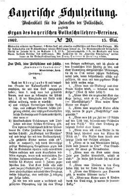 Bayerische Schulzeitung Donnerstag 15. Mai 1862