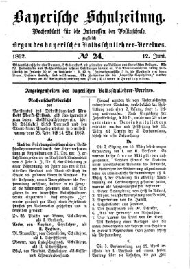 Bayerische Schulzeitung Donnerstag 12. Juni 1862