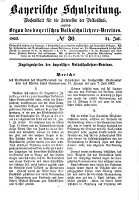 Bayerische Schulzeitung Donnerstag 24. Juli 1862