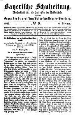 Bayerische Schulzeitung Freitag 6. Februar 1863