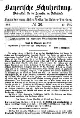 Bayerische Schulzeitung Freitag 15. Mai 1863