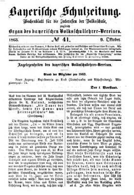 Bayerische Schulzeitung Freitag 9. Oktober 1863