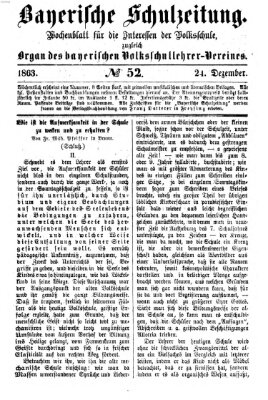 Bayerische Schulzeitung Donnerstag 24. Dezember 1863