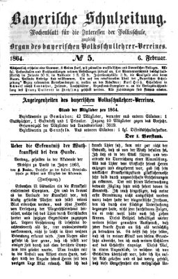 Bayerische Schulzeitung Samstag 6. Februar 1864