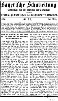 Bayerische Schulzeitung Samstag 26. März 1864