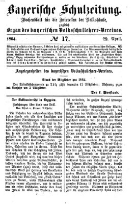 Bayerische Schulzeitung Freitag 29. April 1864