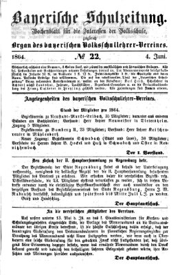 Bayerische Schulzeitung Samstag 4. Juni 1864