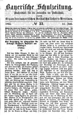 Bayerische Schulzeitung Samstag 11. Juni 1864