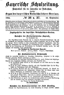 Bayerische Schulzeitung Freitag 16. September 1864