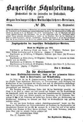 Bayerische Schulzeitung Sonntag 25. September 1864