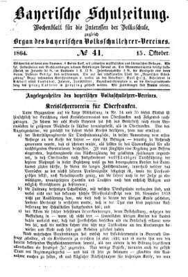 Bayerische Schulzeitung Samstag 15. Oktober 1864