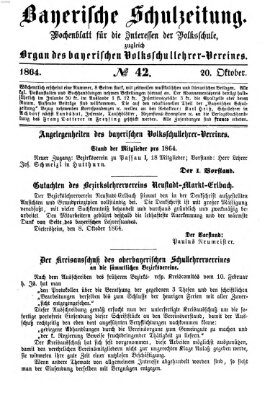 Bayerische Schulzeitung Donnerstag 20. Oktober 1864