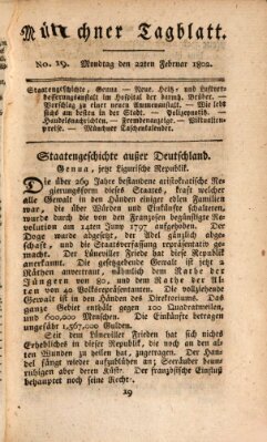 Münchener Tagblatt Montag 22. Februar 1802