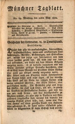 Münchener Tagblatt Montag 10. Mai 1802