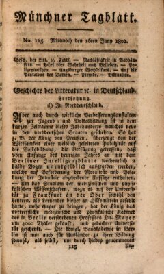 Münchener Tagblatt Mittwoch 16. Juni 1802