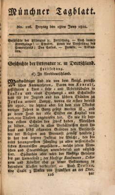 Münchener Tagblatt Freitag 18. Juni 1802