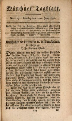 Münchener Tagblatt Dienstag 22. Juni 1802