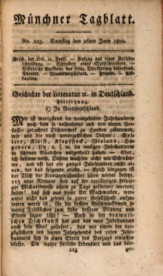 Münchener Tagblatt Samstag 26. Juni 1802