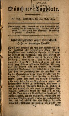 Münchener Tagblatt Donnerstag 1. Juli 1802