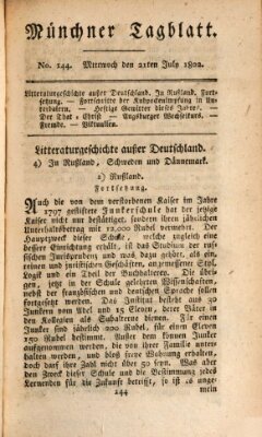 Münchener Tagblatt Mittwoch 21. Juli 1802