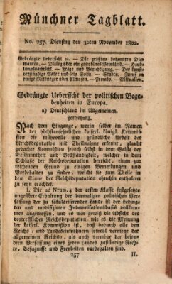 Münchener Tagblatt Dienstag 30. November 1802