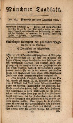 Münchener Tagblatt Mittwoch 8. Dezember 1802