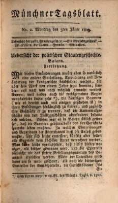 Münchener Tagblatt Montag 3. Januar 1803