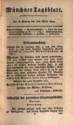 Münchener Tagblatt Freitag 7. Januar 1803