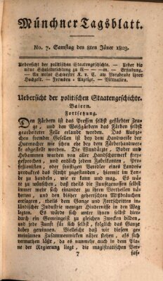 Münchener Tagblatt Samstag 8. Januar 1803