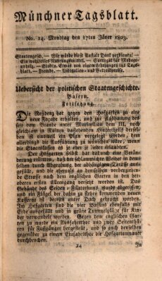 Münchener Tagblatt Montag 17. Januar 1803