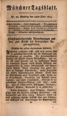 Münchener Tagblatt Montag 24. Januar 1803